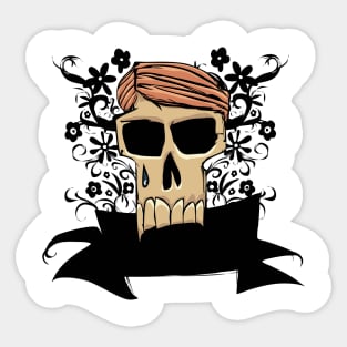 Crying Skull Sticker